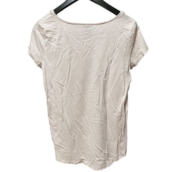 🌟Ann Taylor Cream Short Sleeve Top - Picture 2 of 2
